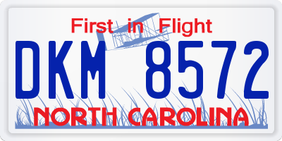 NC license plate DKM8572