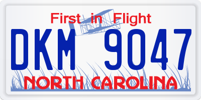 NC license plate DKM9047