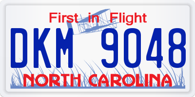 NC license plate DKM9048