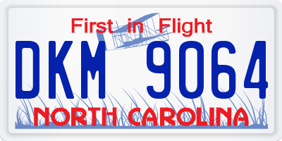 NC license plate DKM9064