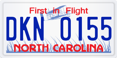 NC license plate DKN0155