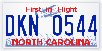 NC license plate DKN0544