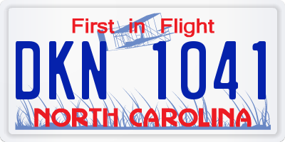 NC license plate DKN1041