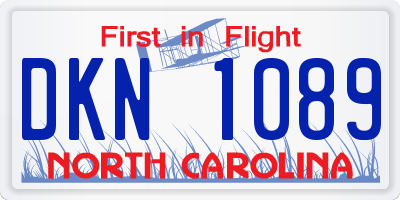 NC license plate DKN1089