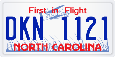 NC license plate DKN1121