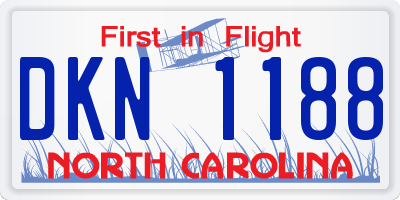 NC license plate DKN1188
