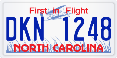 NC license plate DKN1248