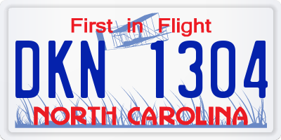 NC license plate DKN1304