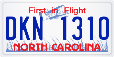 NC license plate DKN1310