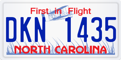 NC license plate DKN1435