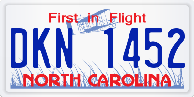 NC license plate DKN1452