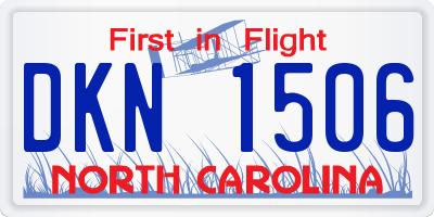 NC license plate DKN1506