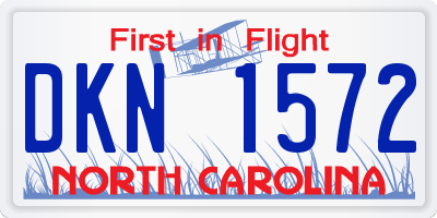NC license plate DKN1572