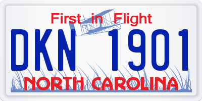 NC license plate DKN1901