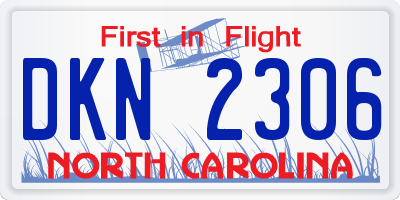 NC license plate DKN2306