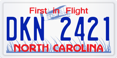 NC license plate DKN2421