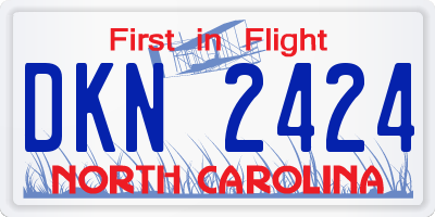 NC license plate DKN2424