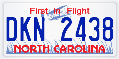NC license plate DKN2438