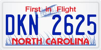 NC license plate DKN2625