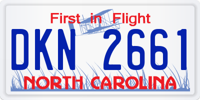 NC license plate DKN2661