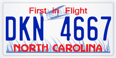 NC license plate DKN4667