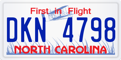 NC license plate DKN4798