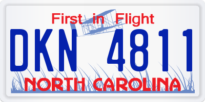 NC license plate DKN4811