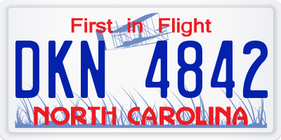 NC license plate DKN4842