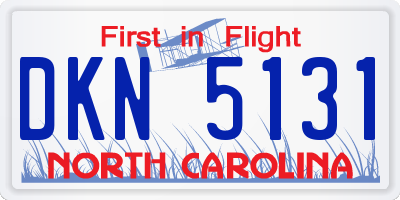 NC license plate DKN5131