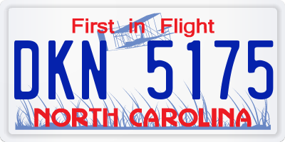 NC license plate DKN5175