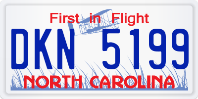NC license plate DKN5199