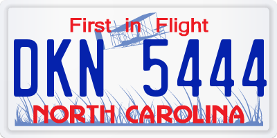 NC license plate DKN5444