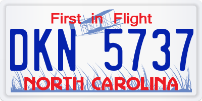 NC license plate DKN5737