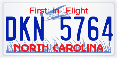 NC license plate DKN5764