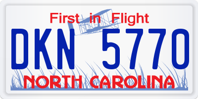 NC license plate DKN5770