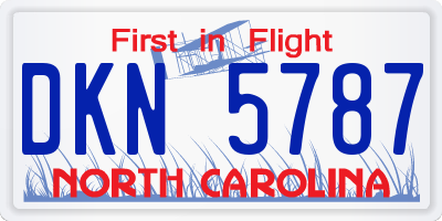NC license plate DKN5787