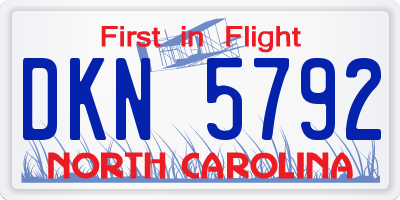 NC license plate DKN5792
