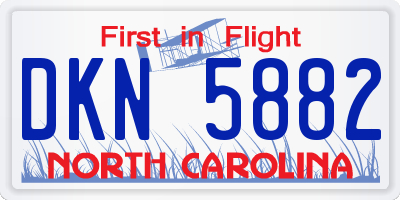 NC license plate DKN5882