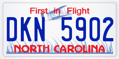 NC license plate DKN5902