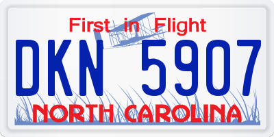 NC license plate DKN5907
