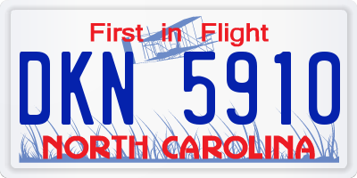 NC license plate DKN5910