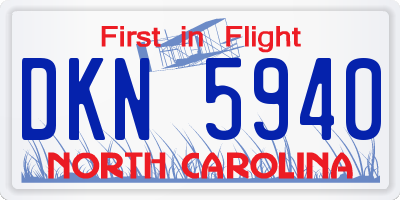 NC license plate DKN5940