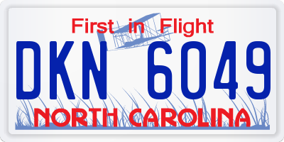 NC license plate DKN6049