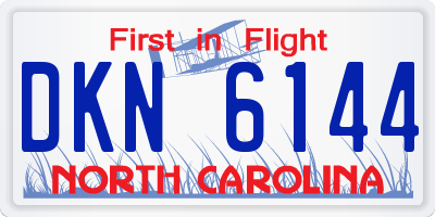 NC license plate DKN6144