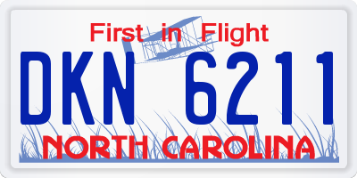 NC license plate DKN6211
