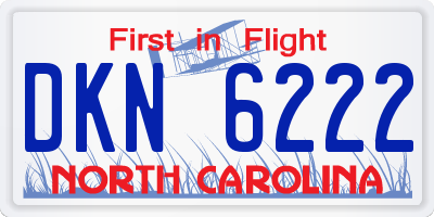 NC license plate DKN6222