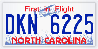NC license plate DKN6225