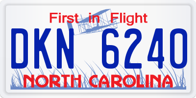 NC license plate DKN6240