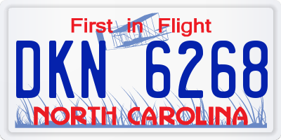 NC license plate DKN6268