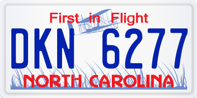 NC license plate DKN6277
